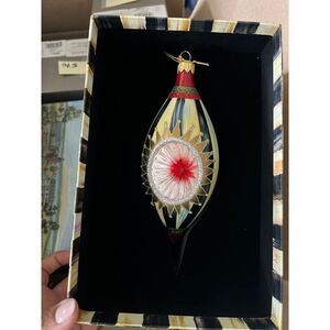 NIB Mackenzie Childs Comet Drop Poland Blown Glass ORNAMENT